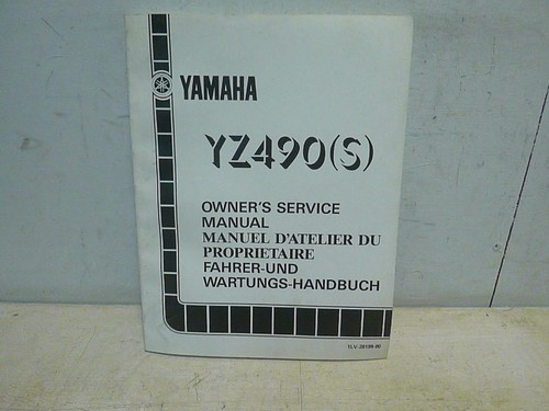 Yamaha yz490 manuale - yamaha,