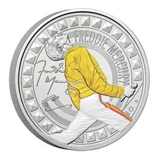 Freddie Mercury 2025 Regno Unito £5 colore moneta non circolata edizione limitata pre ordine