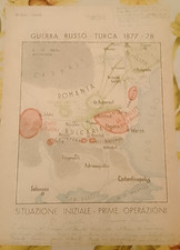 79° Corso II Anno - Storia Tavola I A Carta della Guerra Russo - Turca 1877 - 78