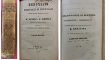 DIZIONARIO  ITALIANO-INGLESE -DICTIONARY-  CUSANI/GROLLI-GENOVA 1850