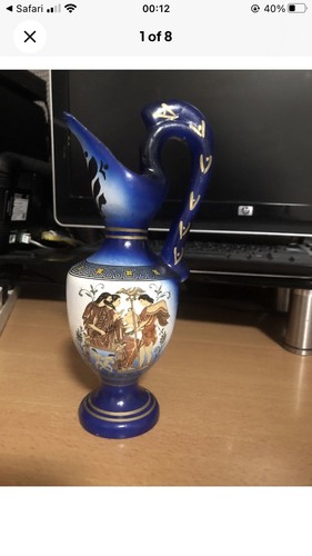 Rare greek ewer ceramic vessel - rare,