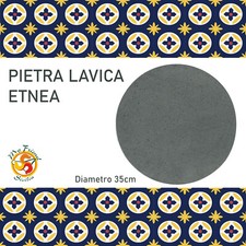 PIETRA LAVICA ETNEA 35 CM TONDA TEGLIA FORNO PER PIZZA E PANE M.F. SICILIA