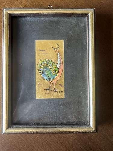 Quadro vintage pavone - vintage,
