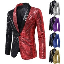 Blazer uomo paillettes oro