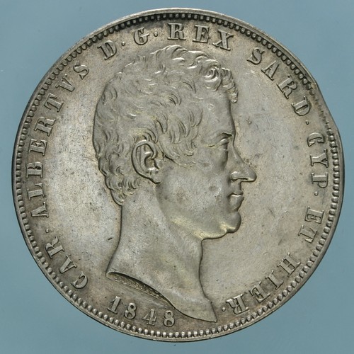 Carlo alberto lire 1848 - 5,