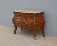 Comò cassettone in bois de rose st.Luigi XV, piano in marmo, '900 - L 110,5 cm!