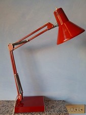 Lampada da tavolo rossa Arteluce anni '70 80cmx20cmx13cm tutta originale.