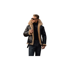 Men’s Black Shearling