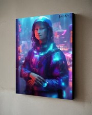 JACOB HITT Gioconda futuristica grande 30X40CM con certificato di autenticità digitale