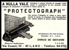 PUBBLICITA'1931 PROTECTOGRAPH