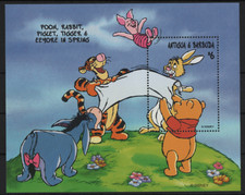 Foglietto "Winnie the Pooh - Primavera" 1998 - Antigua e Barbuda - DISNEY **