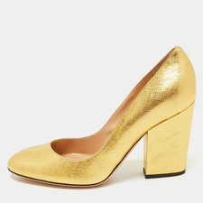 Sergio Rossi Gold Textured