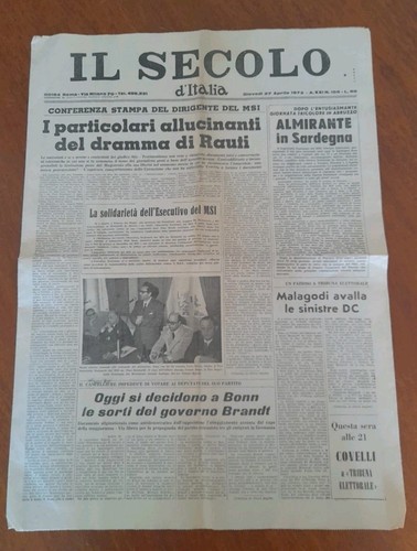 Secolo italia il dramma - secolo,