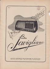 L253-RADIO SAVIGLIANO-PUBBLICITA' TRATTA DA RIVISTA ANNI '30