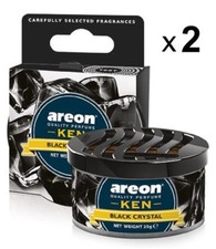2xDeodorante Areon KEN Cristallo Nero Profumo di Lusso Auto Casa Profumo Deod...