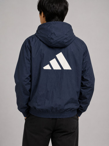 Giacca vento adidas blu - a,