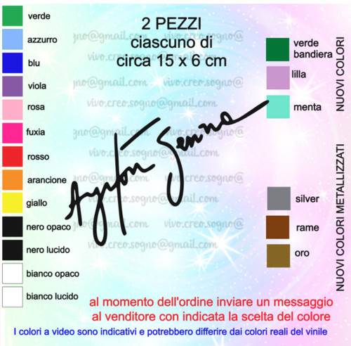 Adesivo autografo coppia - adesivo,