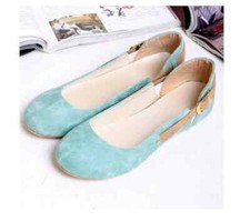 ballerine mocassini scarpe donna comode azzurro morbide pelle sintetica 9787