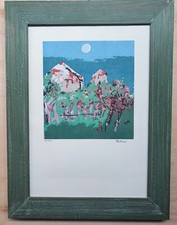 Manlio Bacosi - Paesaggio - Litografia 5 di 100 con cornice 47 x 62