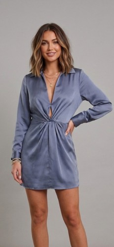 Mini abito zara blu raso - mini, twist