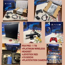 PS4 Pro 1TB + Headset + Camera + Controller Red + 19 Giochi