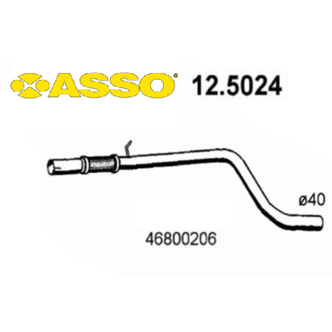 Tubo gas scarico anteriore - tubo,