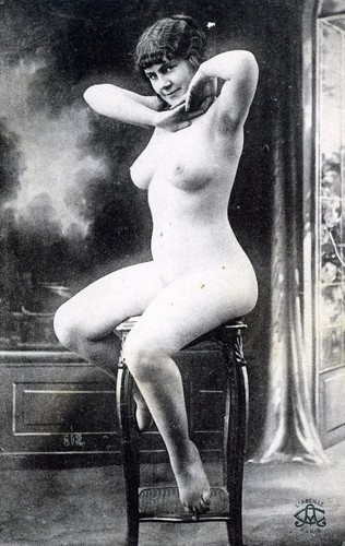 Cpa artistique 1900 noir - nu,