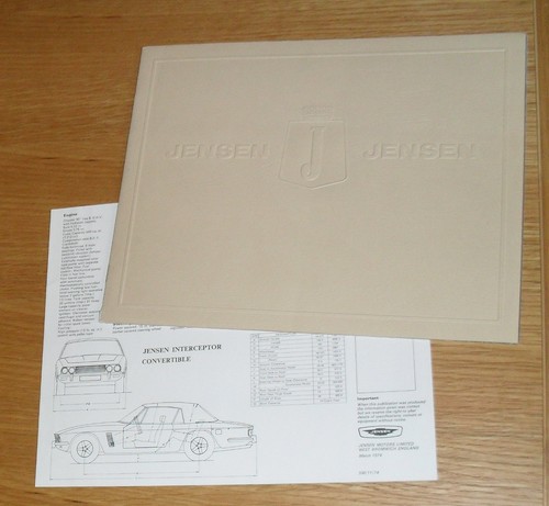 Brochure jensen interceptor - jensen,