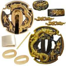 Dragon Tsuba Fuchi Kashira