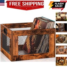 Vinyl Record Storage Crate