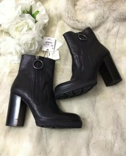 Zara botín tacón piel - zara,