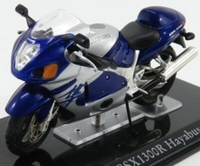 MODELLINO MOTO STATICO ATLAS SUZUKI GSX1300R HAYABUSA BLU MODELLISMO SCALA 1/24