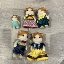 Sylvanian Families Acero Gatto Famiglia Completo Arancione Zenzero Bambino 