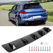 Per VW Scirocco Paraurti Posteriore Lucido Spoiler Splitter Diffusore Posteriore 5 Pinne