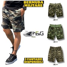 BERMUDA UOMO MILITARE MIMETICO