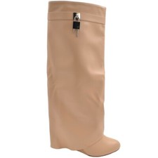 Stivali donna beige al