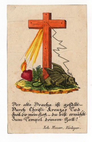 Antico quadro sacro - , colorato