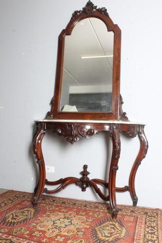 Antica console con specchiera