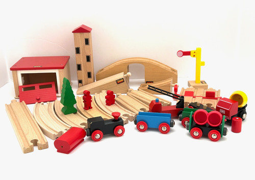 Lotto pezzi ferrovia - 26, legno