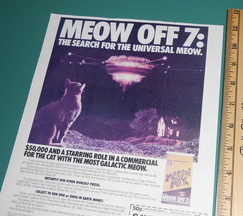 Pubblicità vintage 1985 meow - vintage,