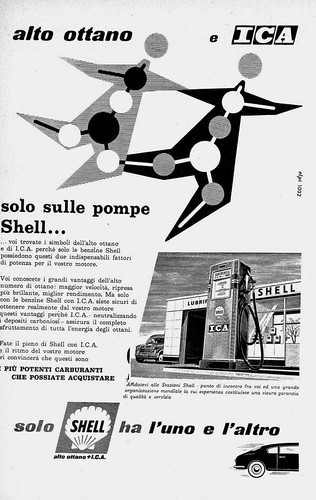 Pubblicita 1956 shell benzina - pubblicita',