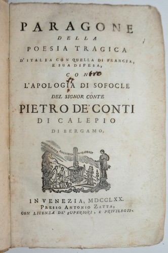 Paragone della poesia - paragone, tragica
