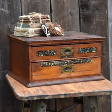 Cassettiera antica The Patent Plate System merceria panca cassettiera negozio