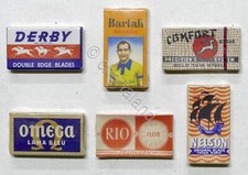 Lotto 6 confezioni lamette da barba Bartali Omega Derby Comfort Nelson Rio