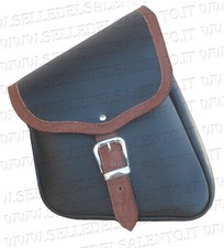 Borsa moto 2laterale pelle telaio bicolore harley davidson softail custom bobber