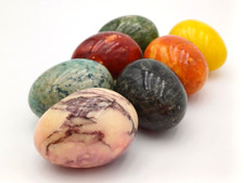 ALABASTRO LOTTO UOVA ORNAMENTALI - 7 PEZZI