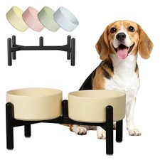 Ceramic Elevated Dog Bowl Set