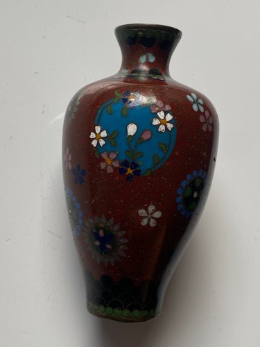 Vaso cloisonne cinese - -, ottone