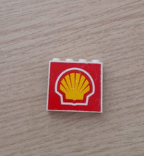 LEGO BA037pb02 bianco (2 x 1x3) adesivo logo shell 6394