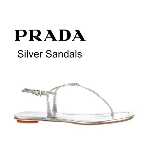 Sandali prada argento - prada, pelle